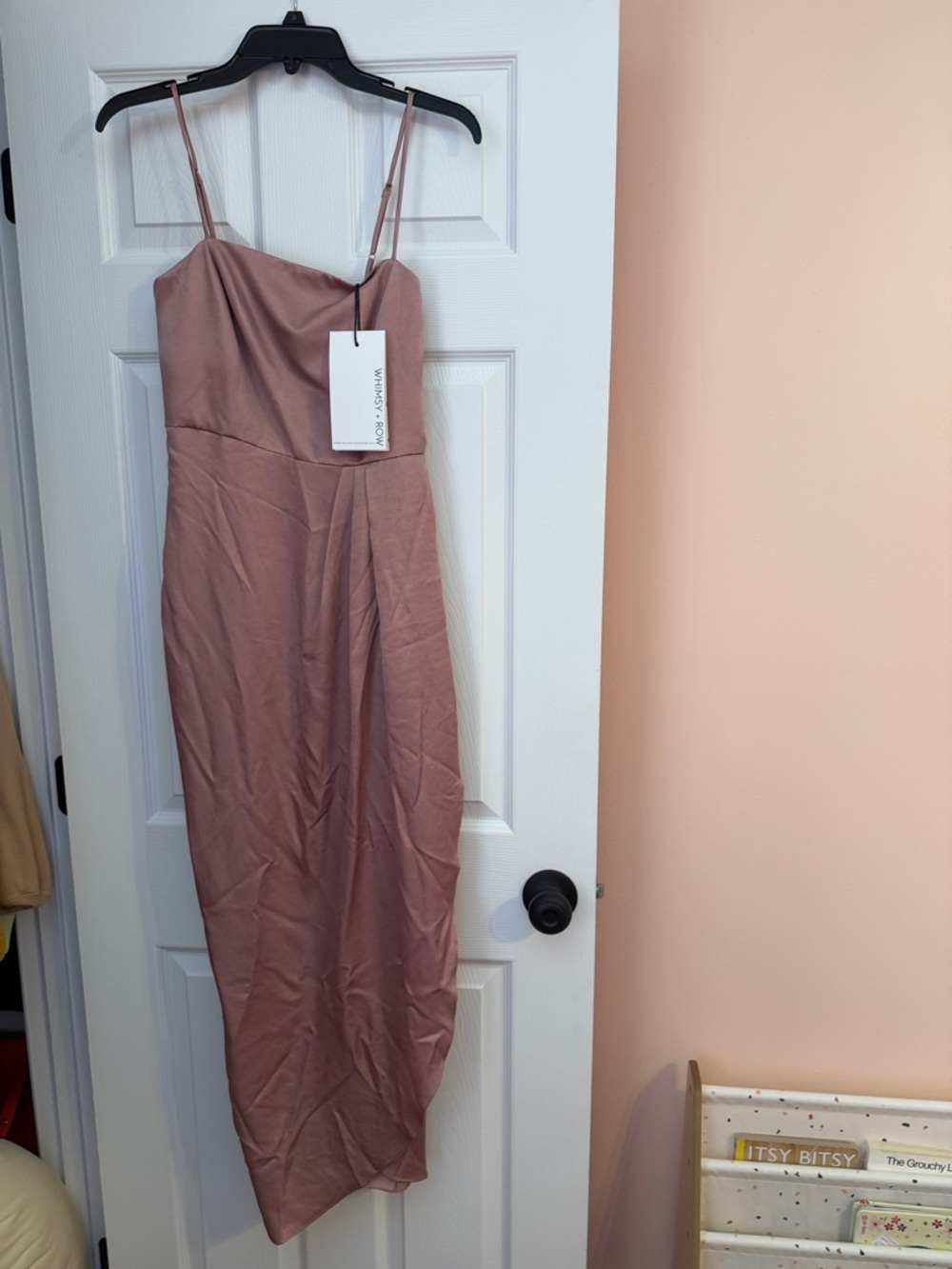 Whimsy + Row Dusty Rose Slip Midi Dress